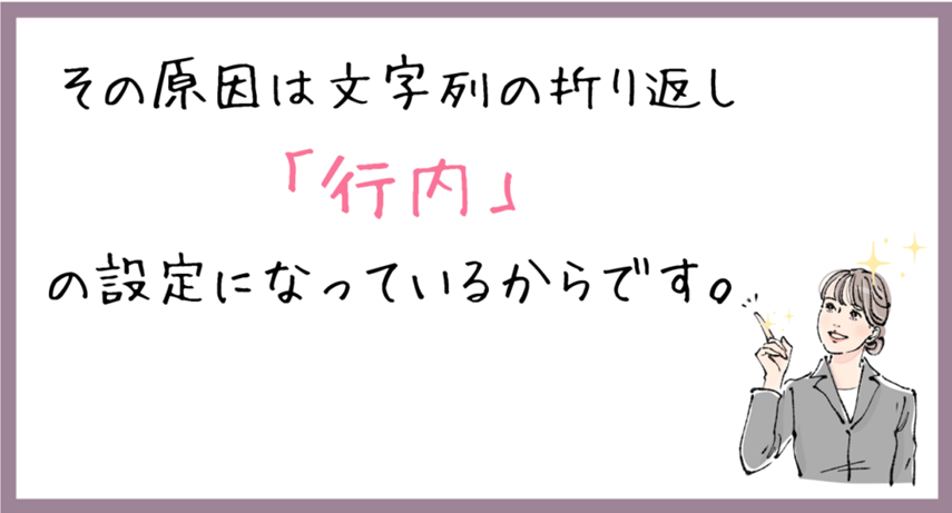 画像を挿入した後、画像が動かない原因は「行内」と目立たせるための画像