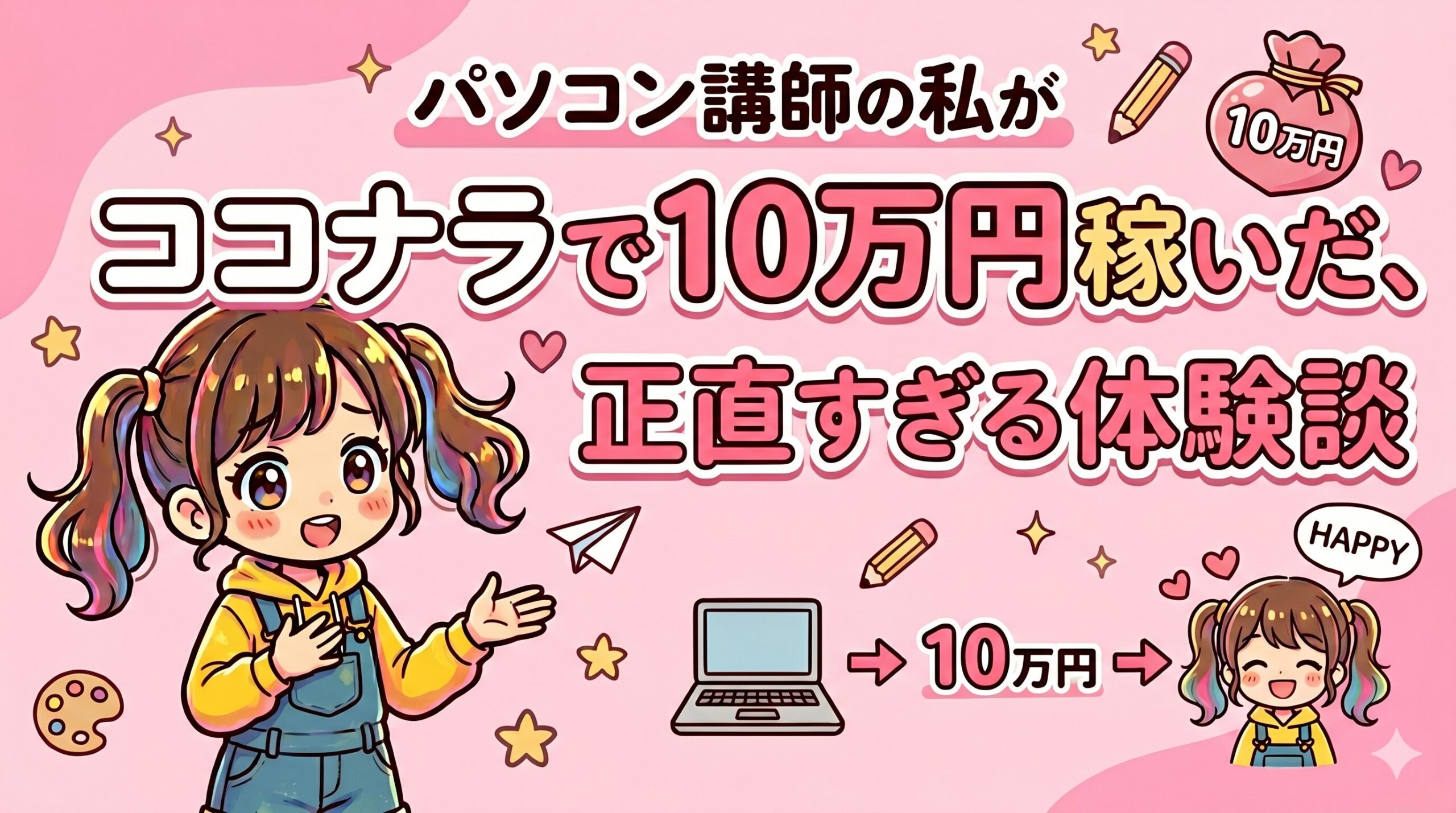 パソコン講師の私がココナラで10万円稼いだ、正直すぎる体験談