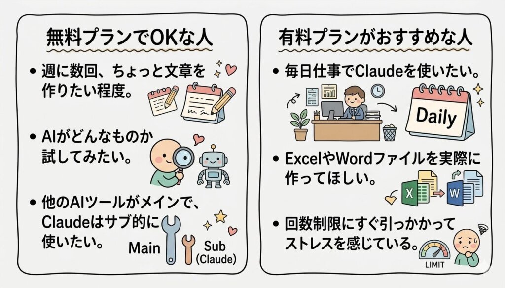 「まずはどっちがいい？」という方向けに、こんな基準で選ぶと迷いにくい