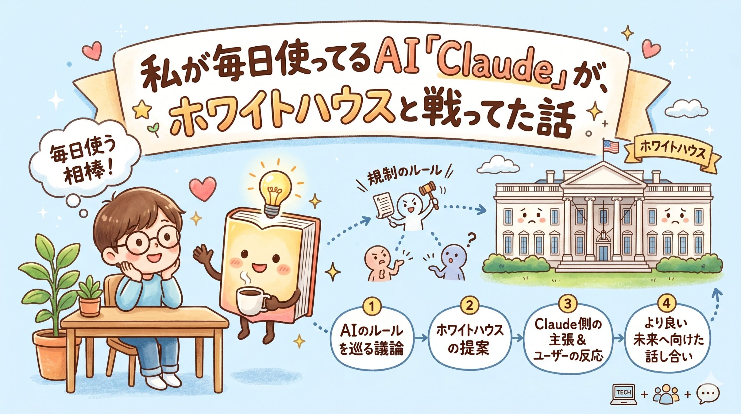 私が毎日使ってるAI「Claude」が、ホワイトハウスと戦ってた話