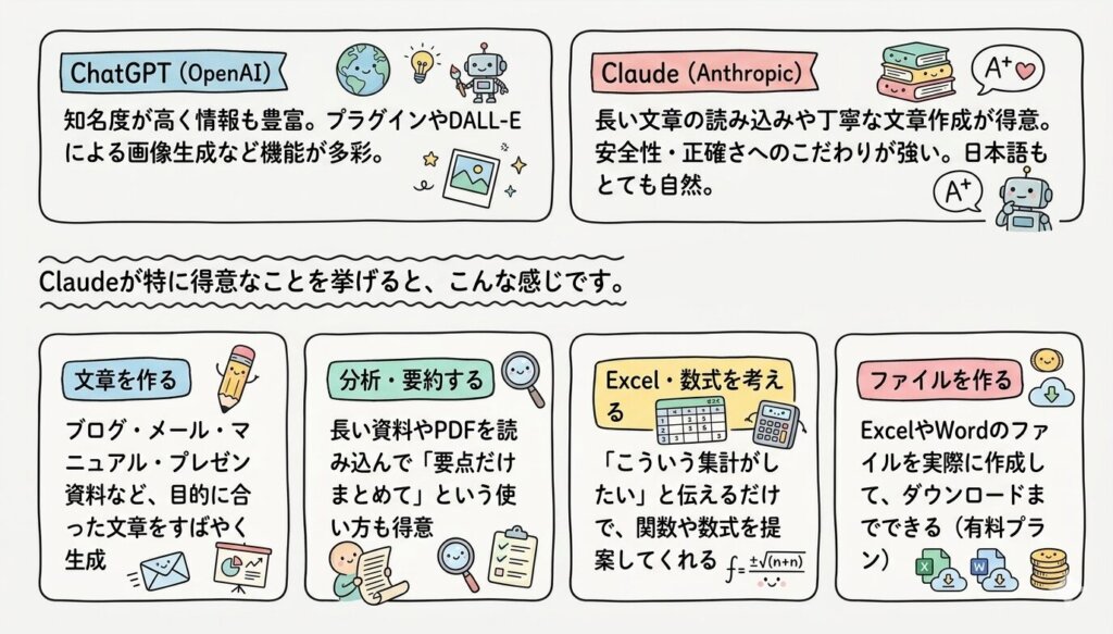 ChatGPTとClaudの違い